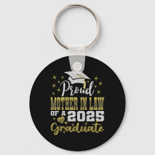 Super Proud Mother In Law Of 2025 Graduate Awesome Keychain