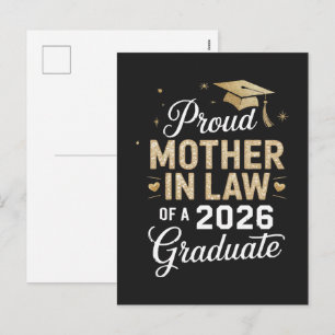 Super Proud Mother in Law of 2026 Graduate Holiday Postcard
