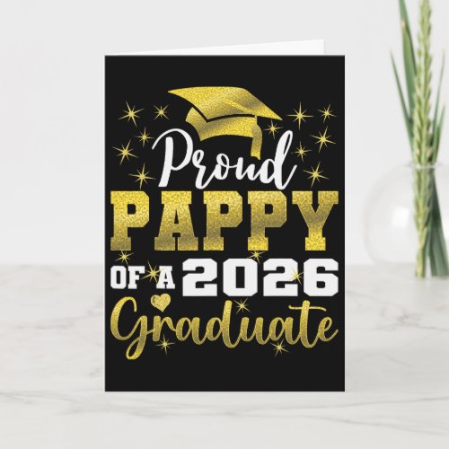 Super Proud Pappy Of 2026 Graduate Senior Graduati Card