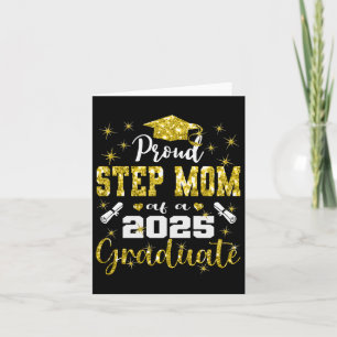 Super Proud Step Mom Of 2025 Graduate Graduation F Card