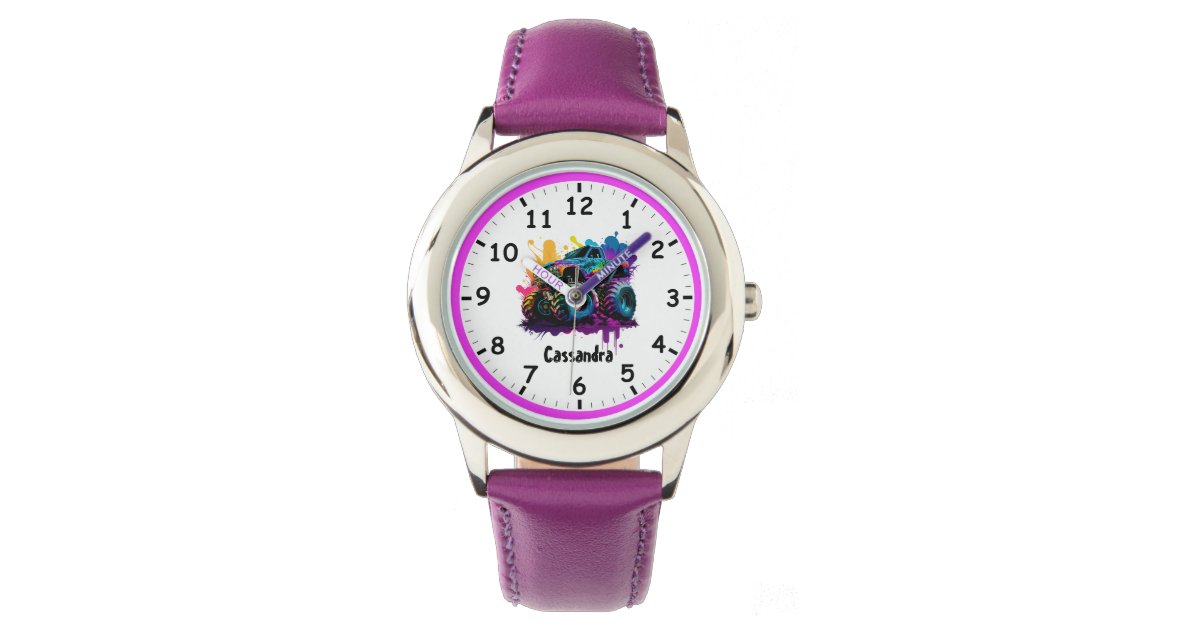 Super Psychedelic Monster Truck Kids Watch | Zazzle