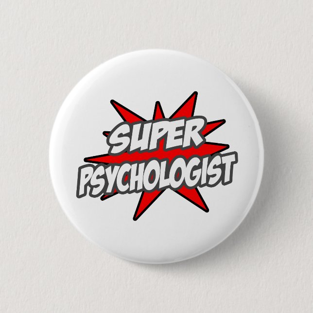 Super Psychologist Pinback Button (Front)