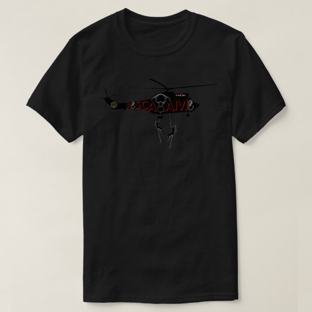 Super Puma Rescue Helicopter T-Shirt (Design Front)