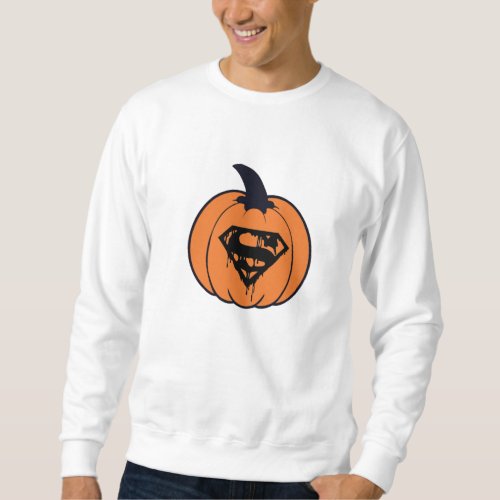 Super Pumpkin Man Print Halloween Super Pumpkin Sweatshirt