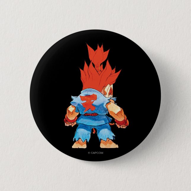 Super Puzzle Fighter II Turbo Akuma Button (Front)
