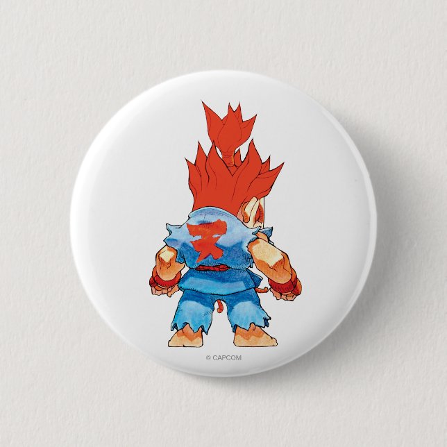 Super Puzzle Fighter II Turbo Akuma Button (Front)