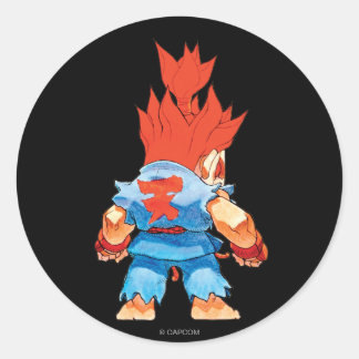 Super Puzzle Fighter II Turbo Akuma Classic Round Sticker