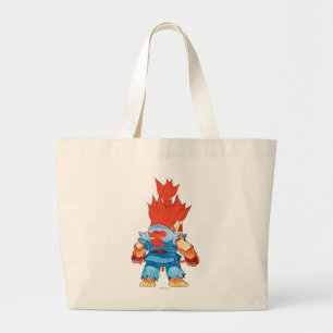 Super Puzzle Fighter II Turbo Akuma Large Tote Bag