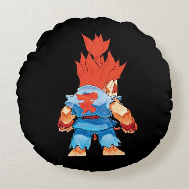 Super Puzzle Fighter II Turbo Akuma Round Pillow (Front)