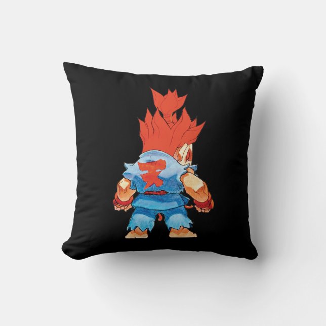 Super Puzzle Fighter II Turbo Akuma Throw Pillow (Front)