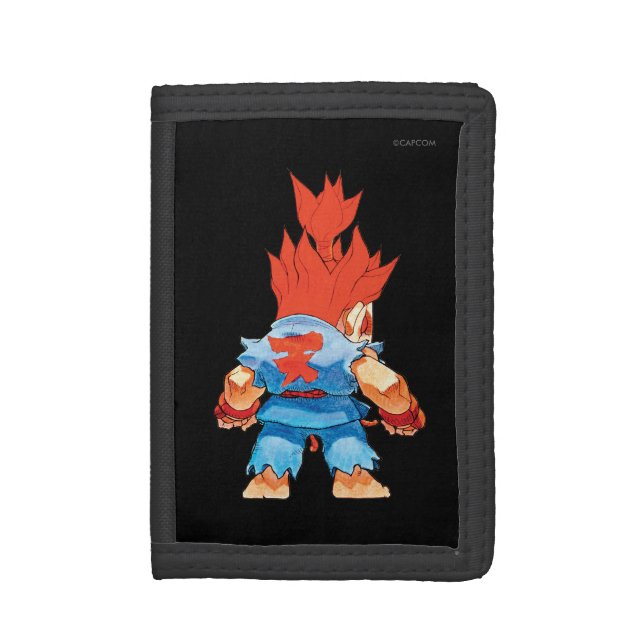 Super Puzzle Fighter II Turbo Akuma Trifold Wallet (Front Vertical)