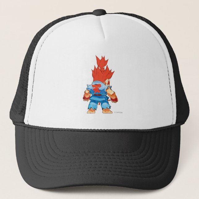 Super Puzzle Fighter II Turbo Akuma Trucker Hat (Front)