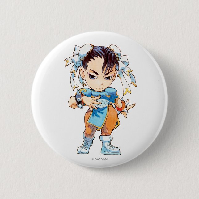 Super Puzzle Fighter II Turbo Chun-Li Button (Front)