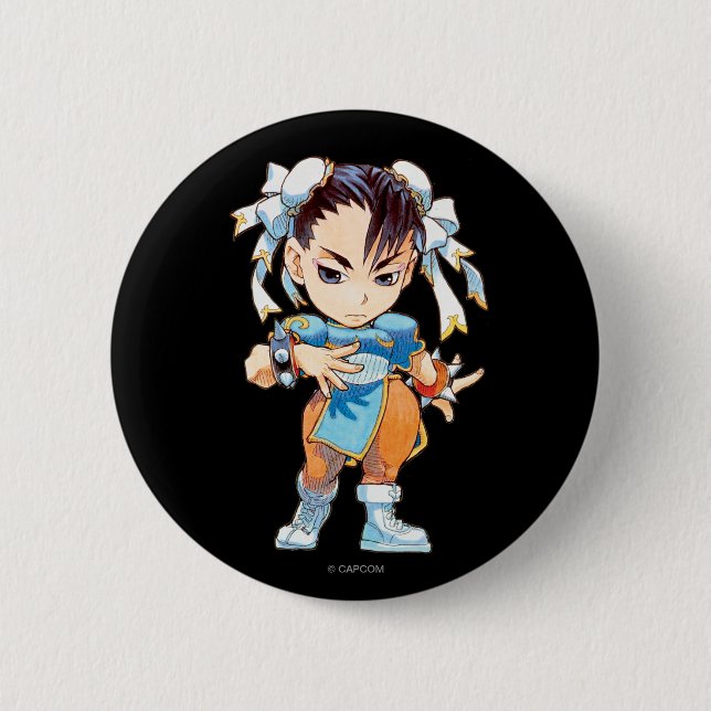 Super Puzzle Fighter II Turbo Chun-Li Button (Front)