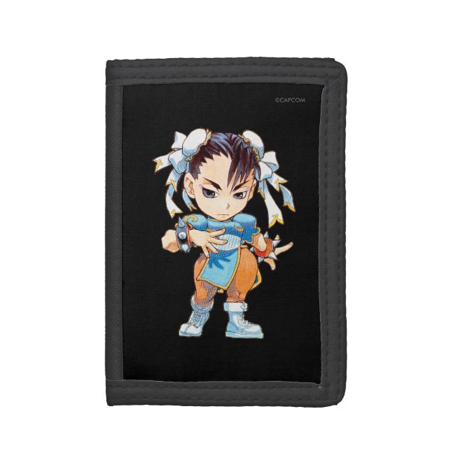 Super Puzzle Fighter II Turbo Chun-Li Trifold Wallet (Front Vertical)