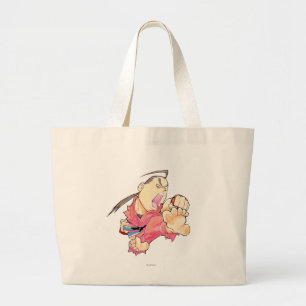 Super Puzzle Fighter II Turbo Dan 2 Large Tote Bag