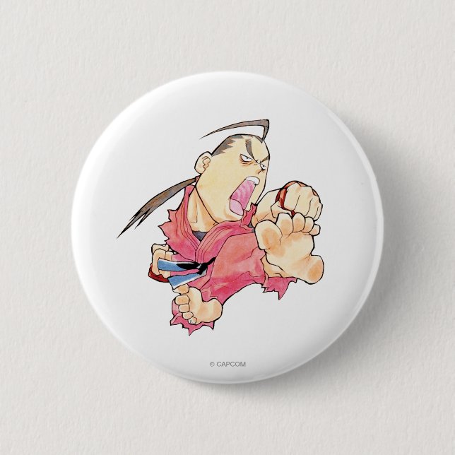 Super Puzzle Fighter II Turbo Dan 2 Pinback Button (Front)