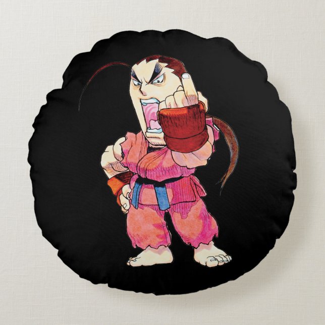 Super Puzzle Fighter II Turbo Dan Round Pillow (Front)