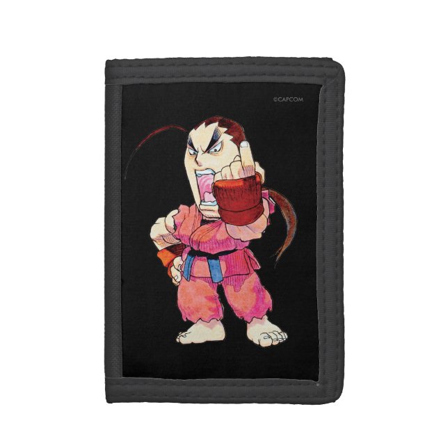 Super Puzzle Fighter II Turbo Dan Trifold Wallet (Front Vertical)