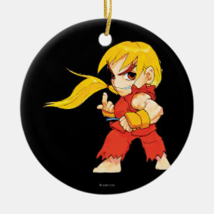 Super Puzzle Fighter II Turbo Ken Ceramic Ornament