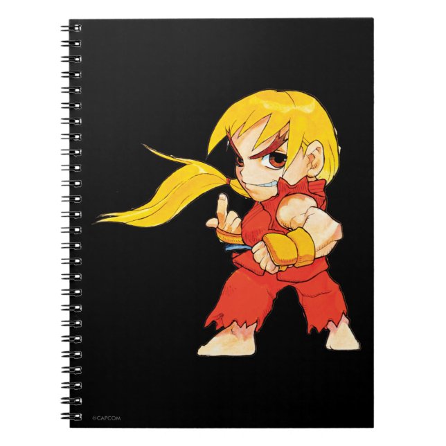 Super Puzzle Fighter II Turbo Ken Notebook (Front)