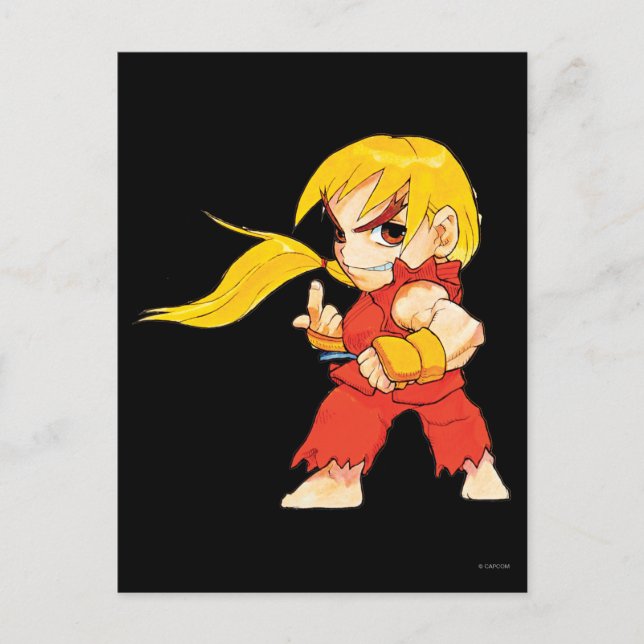 Super Puzzle Fighter II Turbo Ken Postcard (Front)
