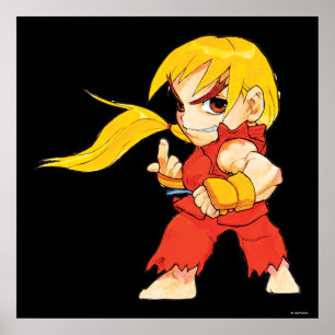 Super Puzzle Fighter II Turbo Ken Poster