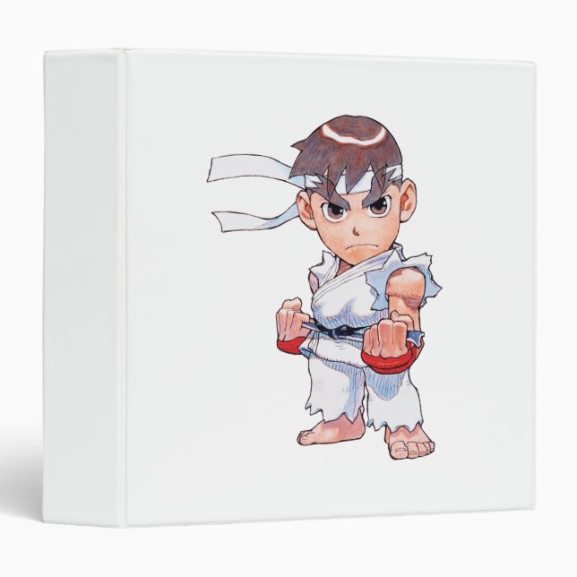 Super Puzzle Fighter II Turbo Ryu 3 Ring Binder (Front/Spine)