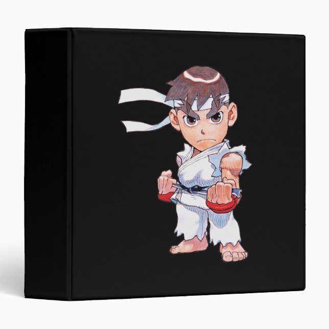 Super Puzzle Fighter II Turbo Ryu 3 Ring Binder (Front/Spine)