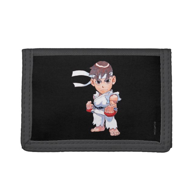 Super Puzzle Fighter II Turbo Ryu Trifold Wallet (Front)