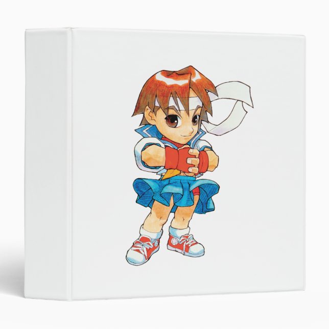 Super Puzzle Fighter II Turbo Sakura 2 3 Ring Binder (Front/Spine)
