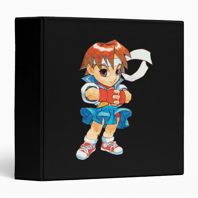 Super Puzzle Fighter II Turbo Sakura 2 3 Ring Binder (Front/Spine)