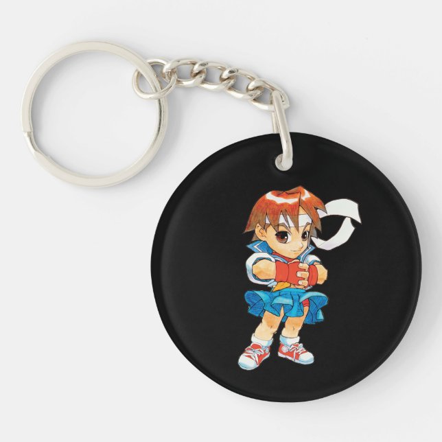 Super Puzzle Fighter II Turbo Sakura 2 Keychain (Front)