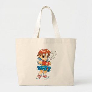 Super Puzzle Fighter II Turbo Sakura 2 Large Tote Bag