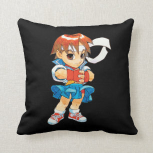Super Puzzle Fighter II Turbo Sakura 2 Throw Pillow
