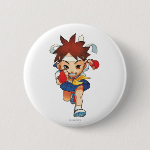 Super Puzzle Fighter II Turbo Sakura Pinback Button