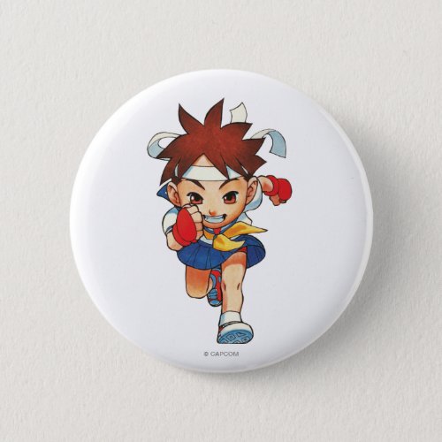 Super Puzzle Fighter II Turbo Sakura Pinback Button