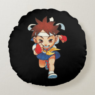 Super Puzzle Fighter II Turbo Sakura Round Pillow