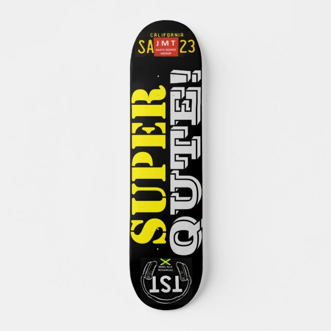 SUPER QUTE  JMT Skateboard, 7¾" Deck (Front)