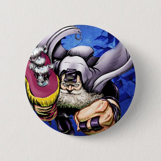 Super Rebbe Pinback Button (Front)
