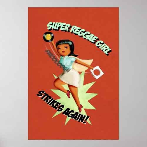 Super Reggae Girl Poster