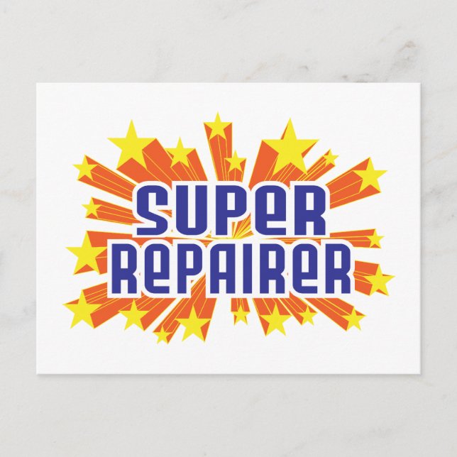 Super Repairer Postcard (Front)