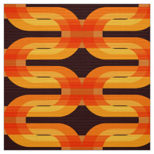 Super retro seventies 70s pattern fabric