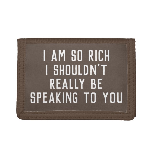 Super Rich Wealthy Person Trifold Wallet (Front)
