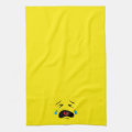 Sad Kitchen Rag Super Sad Crying Face Emoji Kitchen Towel | Zazzle