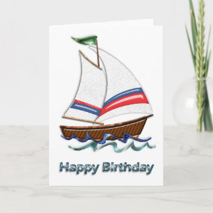 Super Sailboat Birthday Card