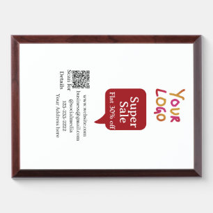 super sale business discount scan QR code details  Award Plaque