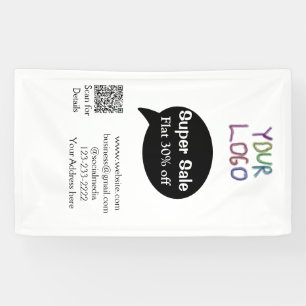 super sale business discount scan QR code details Banner