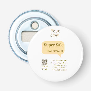 super sale business discount scan QR code details Bottle Opener