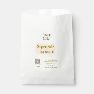 super sale business discount scan QR code details  Favor Bag